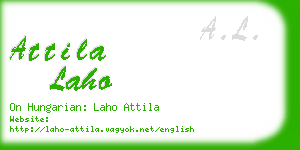 attila laho business card